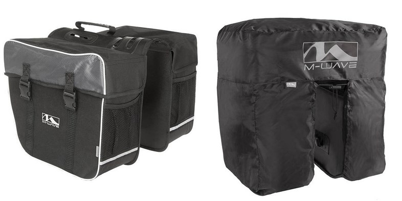 Packväska för pakethållare 2x15 Liter Svart/Grå