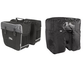 Packväska för pakethållare 2x15 Liter Svart/Grå