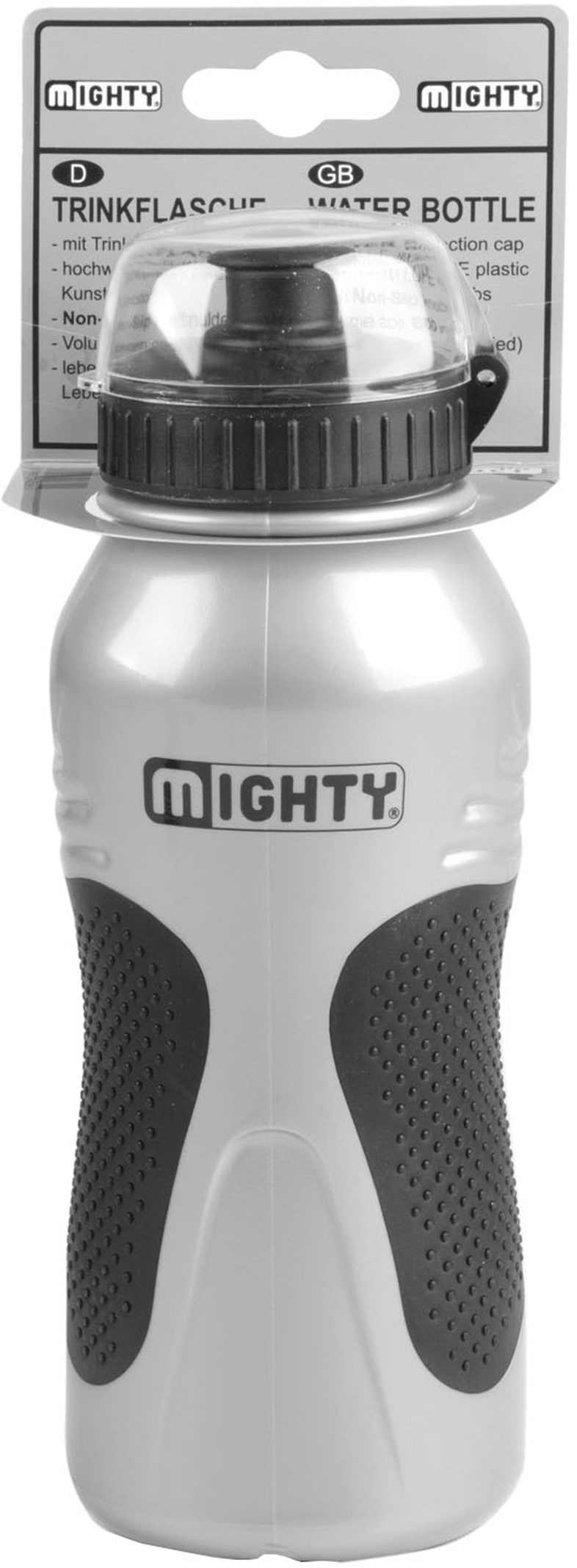 Flaska 550ml Mighty non-slip silver/svart